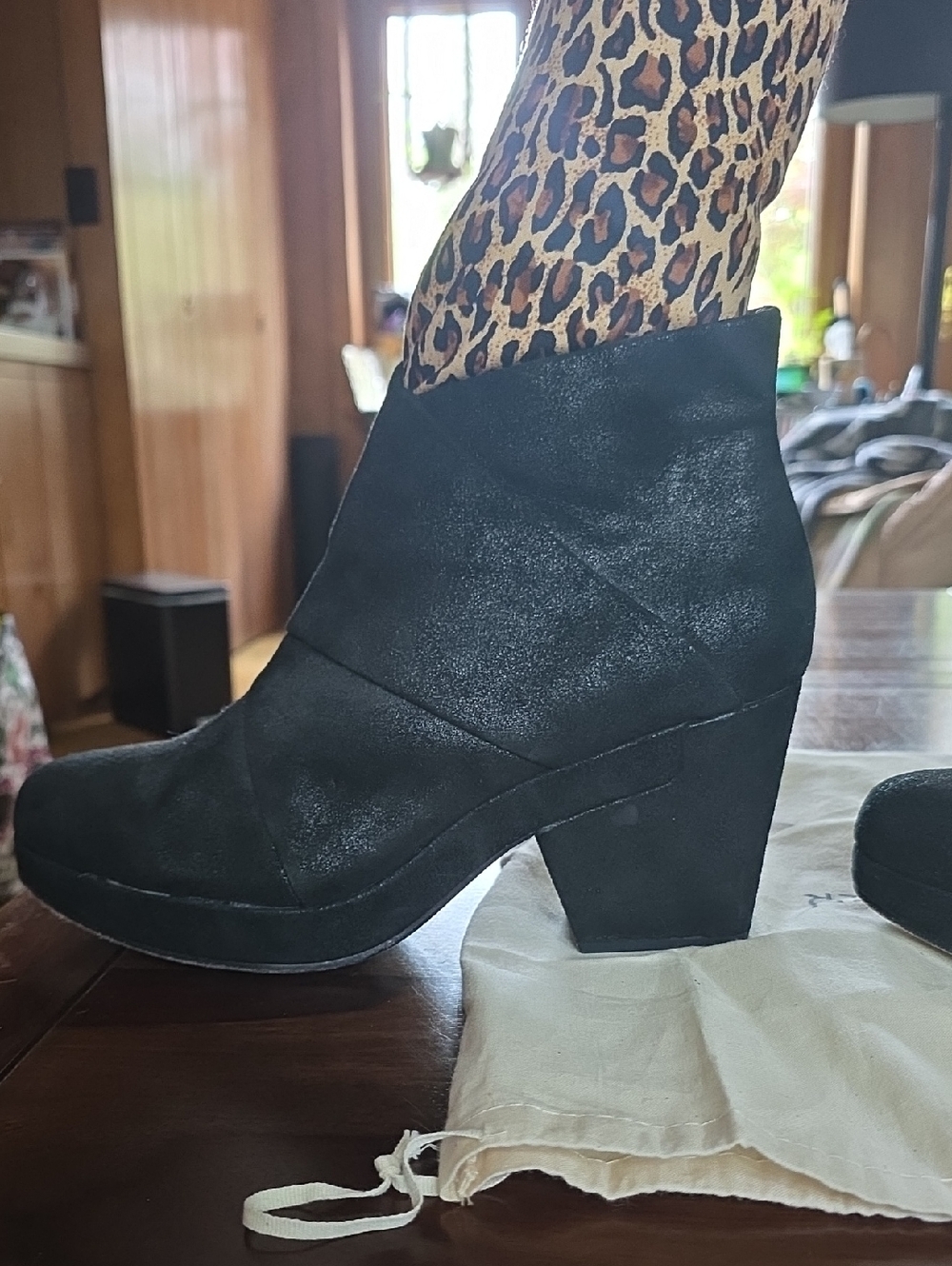 Eileen Fisher suede platform booties. - Picture 5 of 10